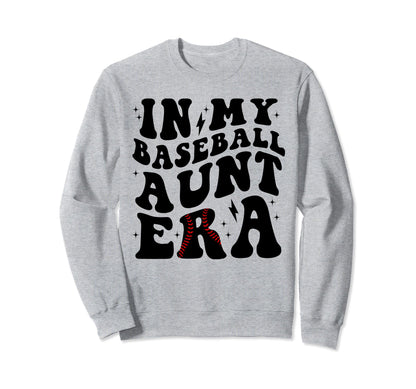 Groovy My Baseball Aunt Era Sweatshirt - Unique Graphic for Adults - T-Shirt, Sweatshirt, Hoodie