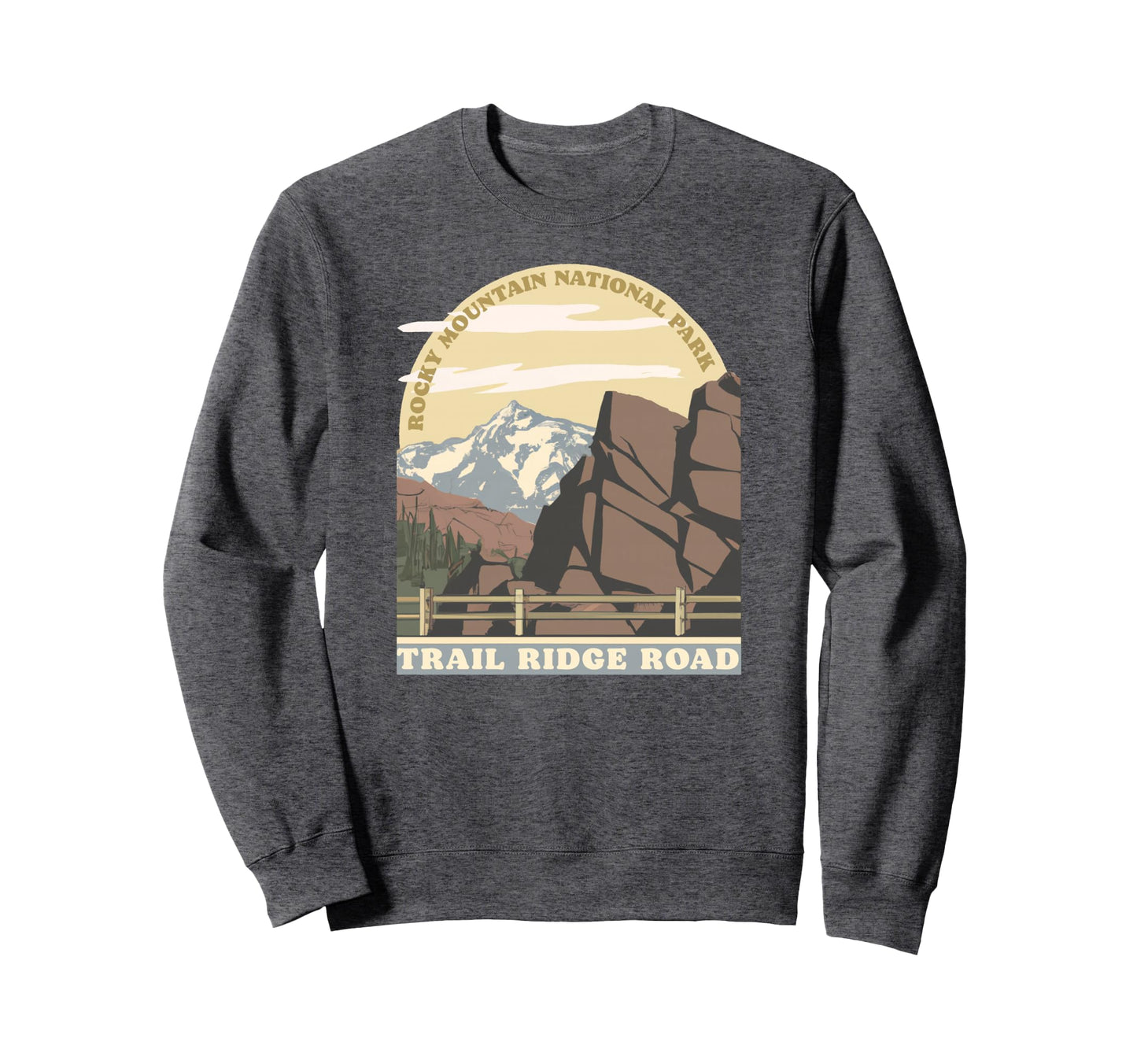 Rocky Mountain National Park Trail Sweatshirt - Custom Art Print Men Women - T-Shirt, Sweatshirt, Hoodie