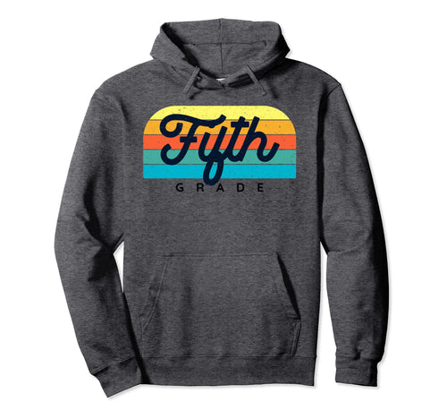 Rainbow Teacher Fifth Grade 5Th Hoodie - Minimalist Print for Adults - T-Shirt, Sweatshirt, Hoodie