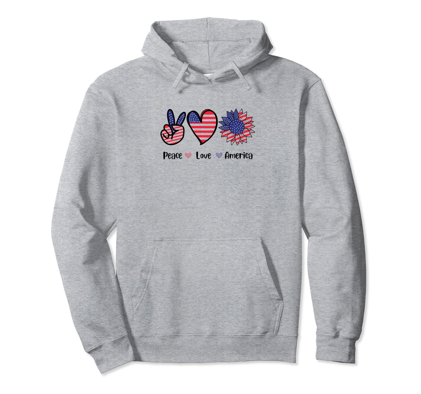 America Peace And Love Hoodie - Custom Art Print Unisex - T-Shirt, Sweatshirt, Hoodie