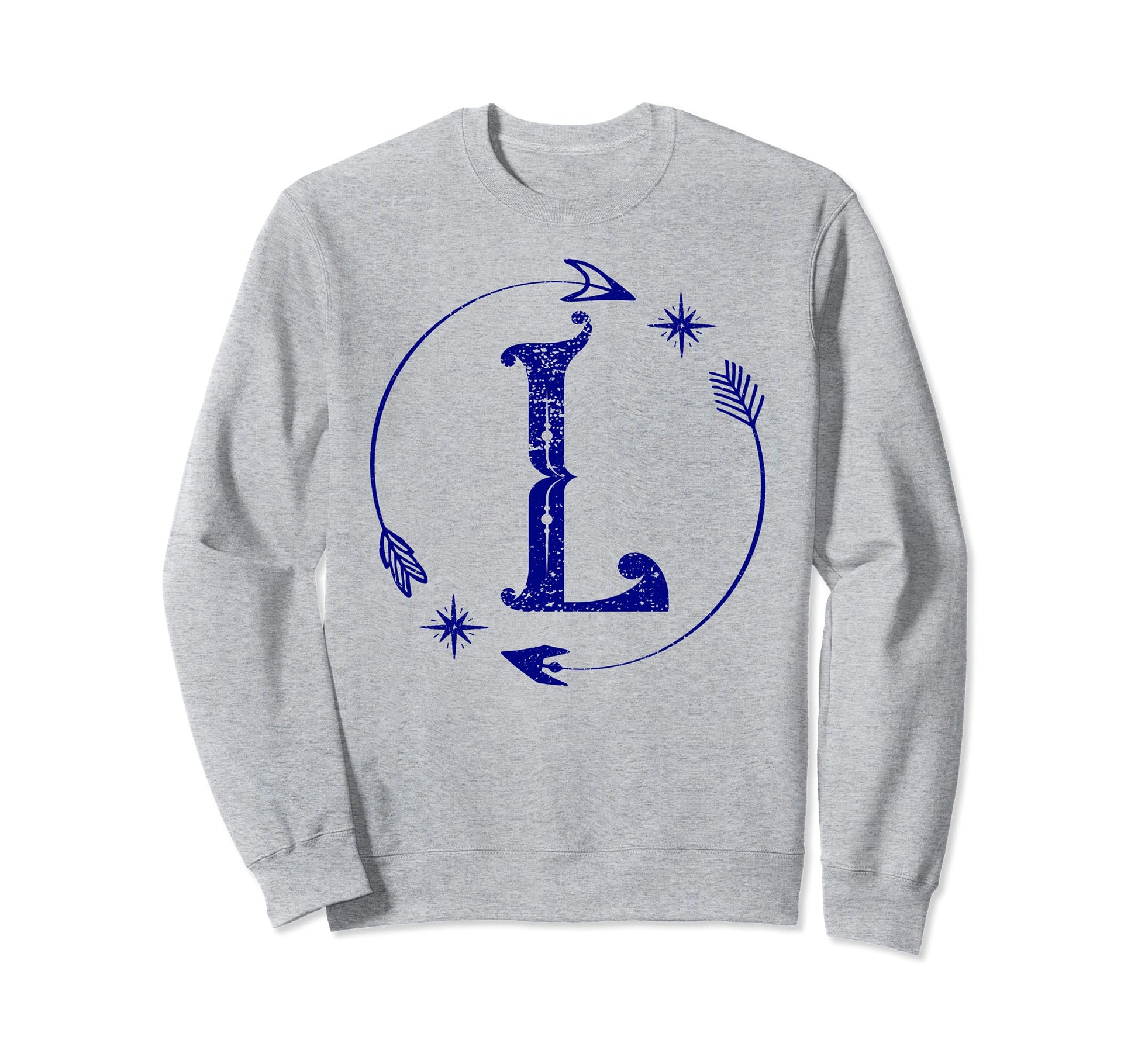 Initial L Monogram Boho Name Letter L Sweatshirt - Graphic Print for Adults - T-Shirt, Sweatshirt, Hoodie