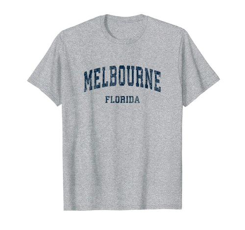 Melbourne Florida Fl Varsity Sports Navy T-Shirt - Minimalist Print Unisex - T-Shirt, Sweatshirt, Hoodie