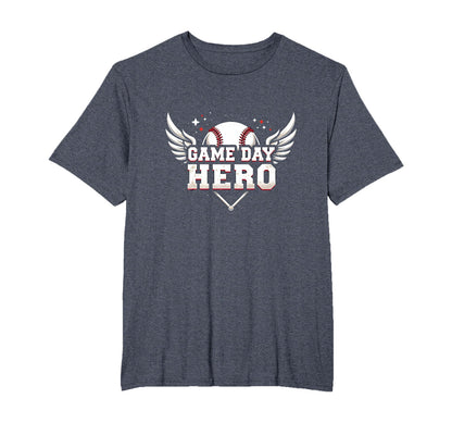 Baseball Dad Game Day Hero Proud T-Shirt - Casual Everyday Wear for Adults - T-Shirt, Sweatshirt, Hoodie