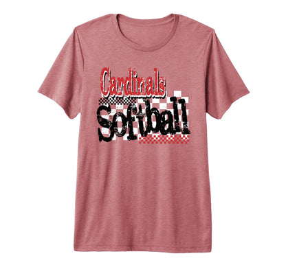 Cardinals School Spirit Game Day T-Shirt - Custom Art Print for Adults - T-Shirt, Sweatshirt, Hoodie