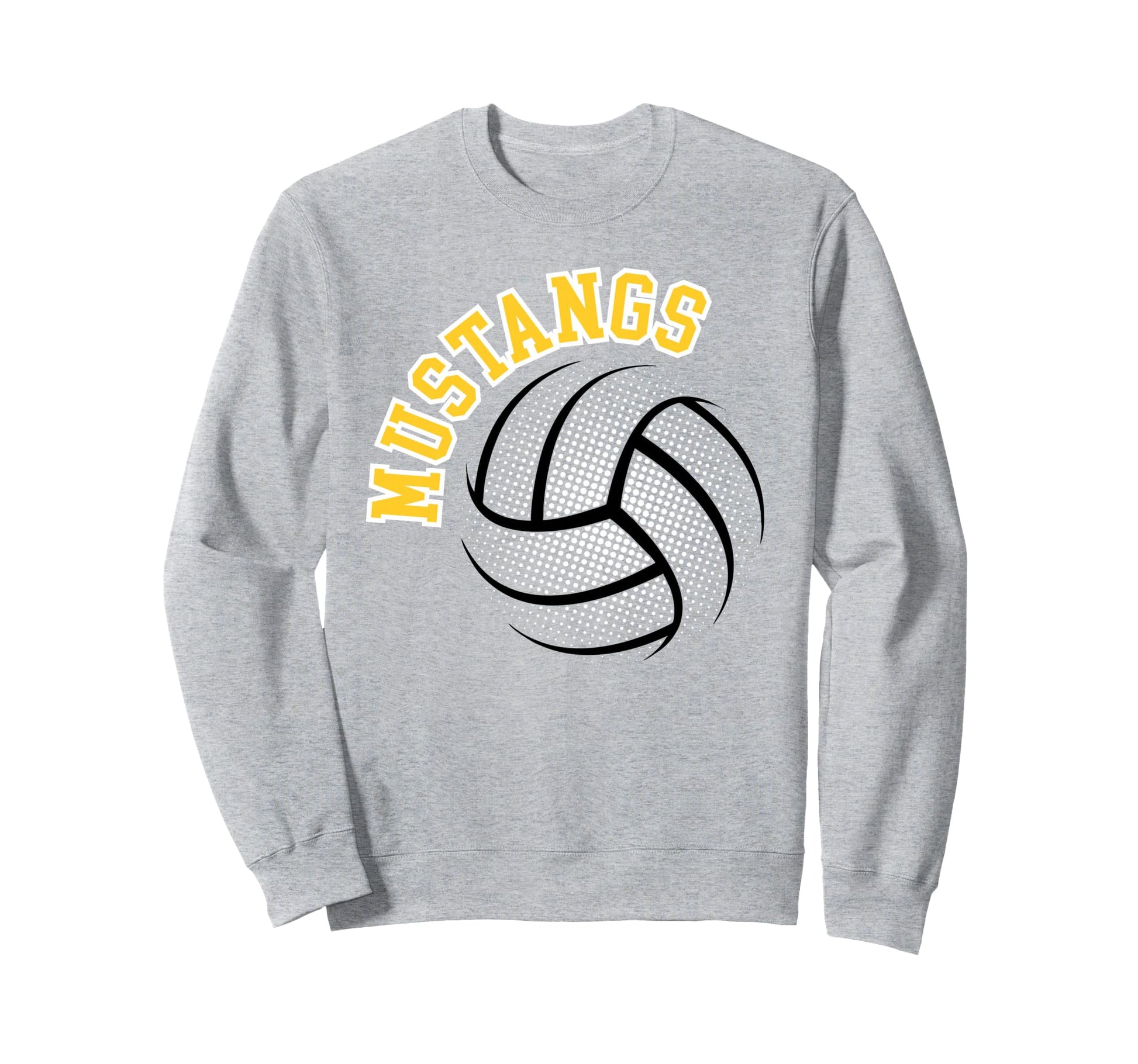 Mustangs Volleyball Mom Game Day Sweatshirt - Unique Graphic for Adults - T-Shirt, Sweatshirt, Hoodie