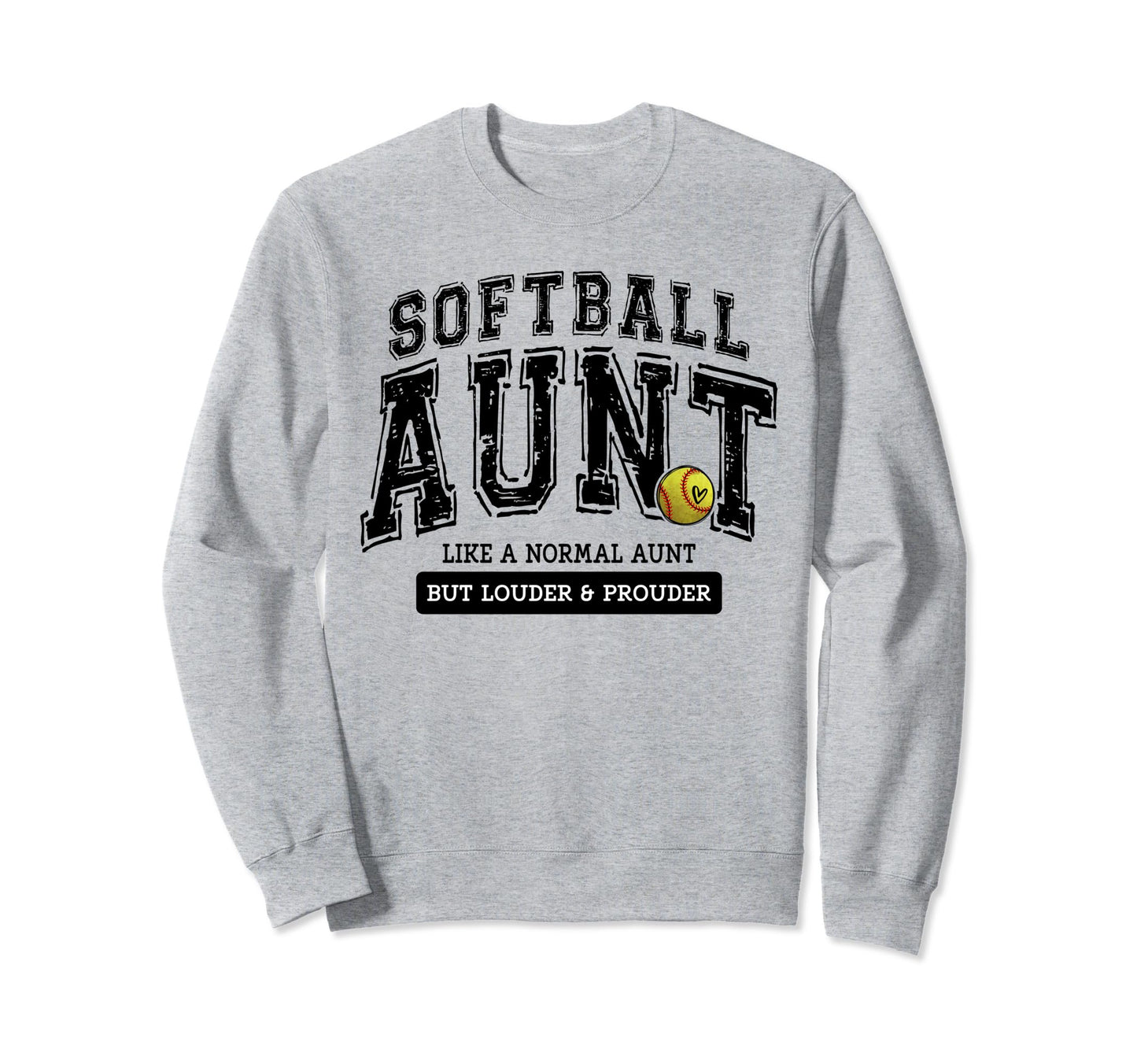 Softball Aunt Softball Mothers Day Sweatshirt - Minimalist Print Unisex - T-Shirt, Sweatshirt, Hoodie