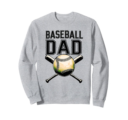 Baseball Dad Parent Ball Player Sweatshirt - Aesthetic Graphic Unisex - T-Shirt, Sweatshirt, Hoodie