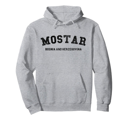 Varsity Mostar Bosnia And Herzegovina Hoodie - Graphic Print Men Women - T-Shirt, Sweatshirt, Hoodie