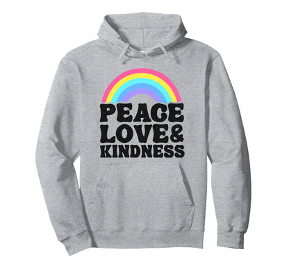 Anti Bullying Rainbow Peace Hippie Hoodie - Novelty Apparel Men Women - T-Shirt, Sweatshirt, Hoodie