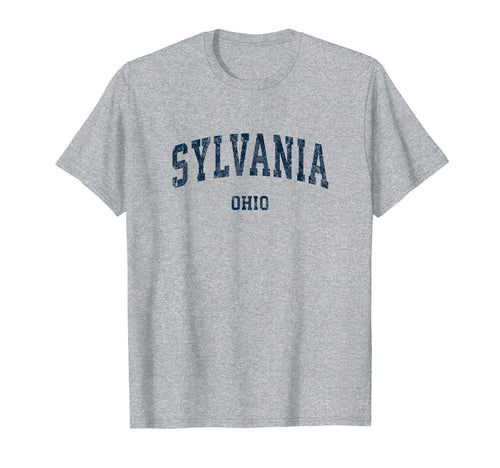 Sylvania Ohio Oh Varsity Sports Navy T-Shirt - Custom Art Print Men Women - T-Shirt, Sweatshirt, Hoodie