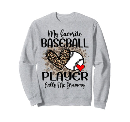 My Favorite Baseball Player Calls Me Sweatshirt - Minimalist Print Unisex - T-Shirt, Sweatshirt, Hoodie