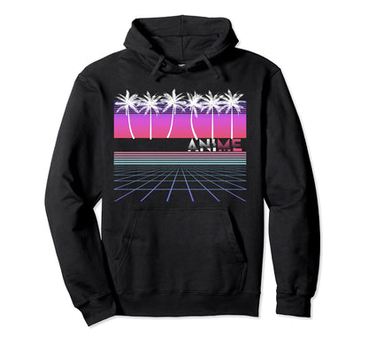 Anime 80S 90S Vaporwave Aesthetic Beach Hoodie - Novelty Apparel Men Women - T-Shirt, Sweatshirt, Hoodie