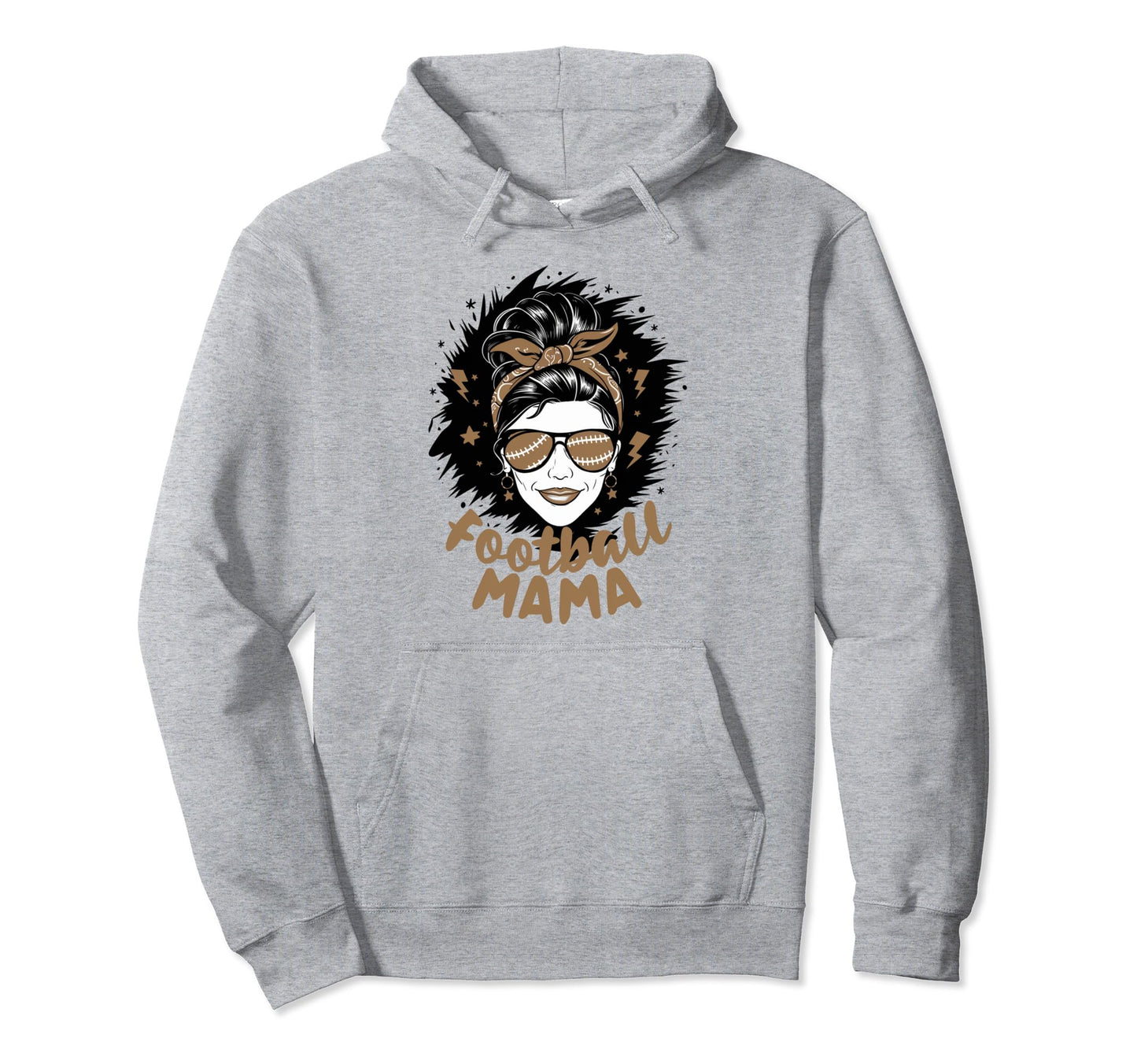 Womens Moms Coquette Bow Football Mama Hoodie - Trendy Graphic Men Women - T-Shirt, Sweatshirt, Hoodie