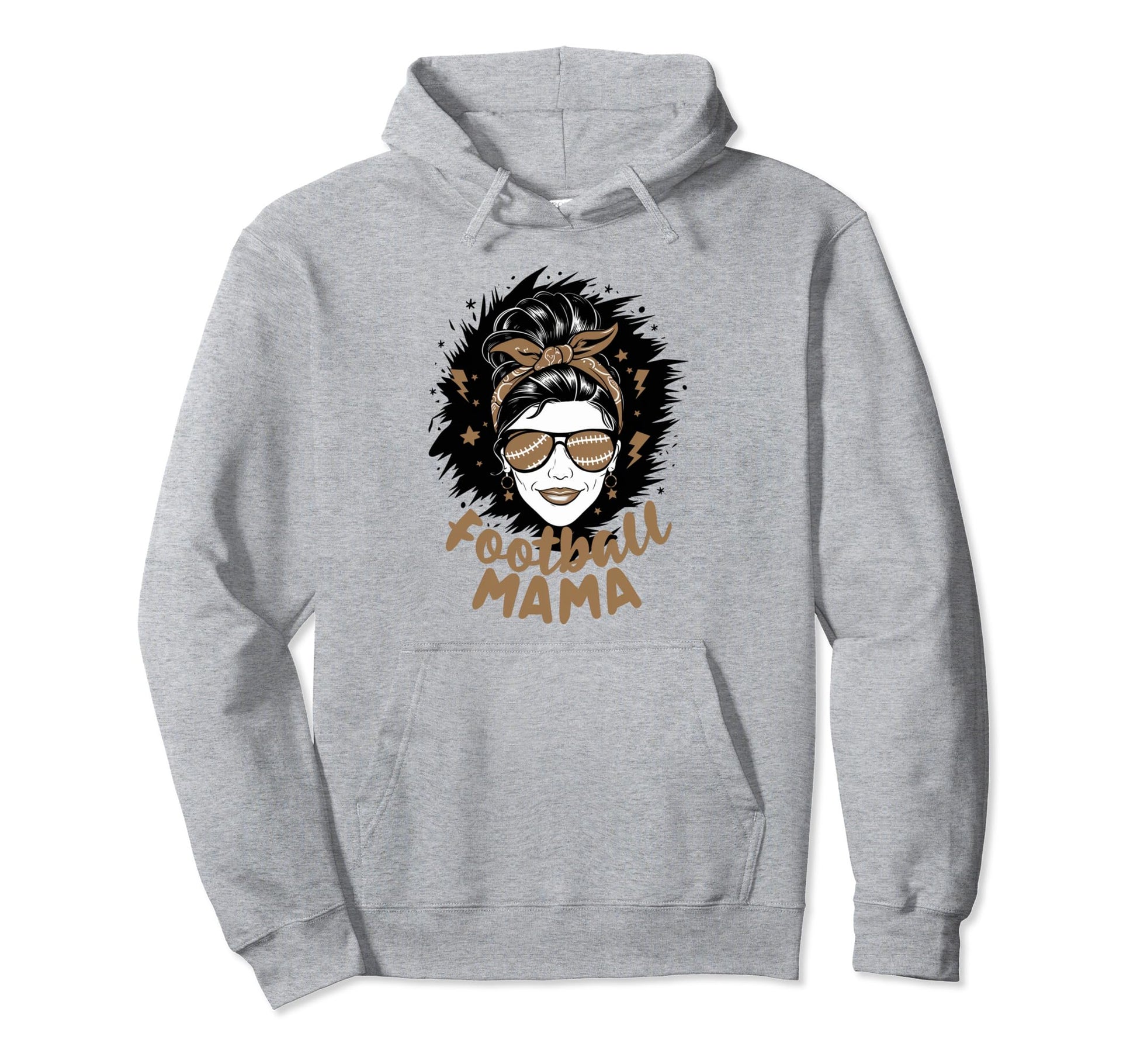 Womens Moms Coquette Bow Football Mama Hoodie - Trendy Graphic Men Women - T-Shirt, Sweatshirt, Hoodie