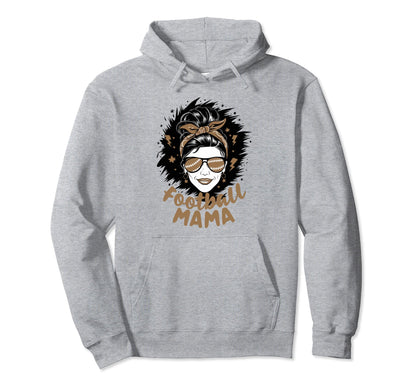 Womens Moms Coquette Bow Football Mama Hoodie - Trendy Graphic Men Women - T-Shirt, Sweatshirt, Hoodie