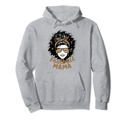 Womens Moms Coquette Bow Football Mama Hoodie - Trendy Graphic Men Women - T-Shirt, Sweatshirt, Hoodie