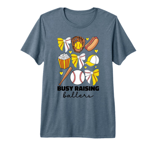 Busy Raising Ballers Baseball And T-Shirt - Aesthetic Graphic for Adults - T-Shirt, Sweatshirt, Hoodie