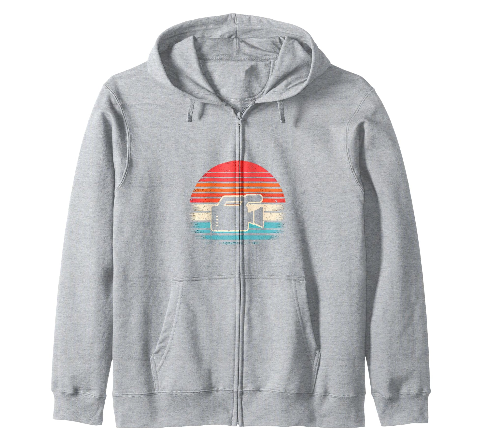 Sunset Video Camera Sweatshirt - Minimalist Print for Adults - T-Shirt, Sweatshirt, Hoodie