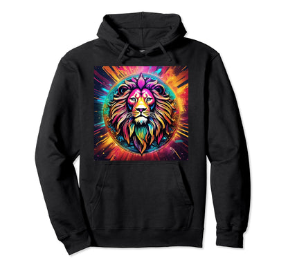 Epic Cat And Great Lion Rainbow Trendy Hoodie - Trendy Graphic Unisex - T-Shirt, Sweatshirt, Hoodie