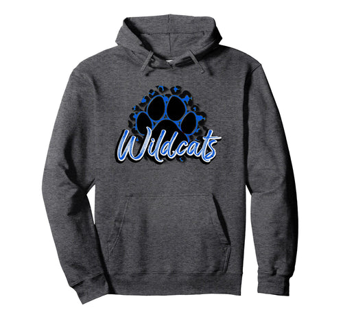 Wildcats Blue Black Cheetah School Hoodie - Novelty Apparel for Adults - T-Shirt, Sweatshirt, Hoodie