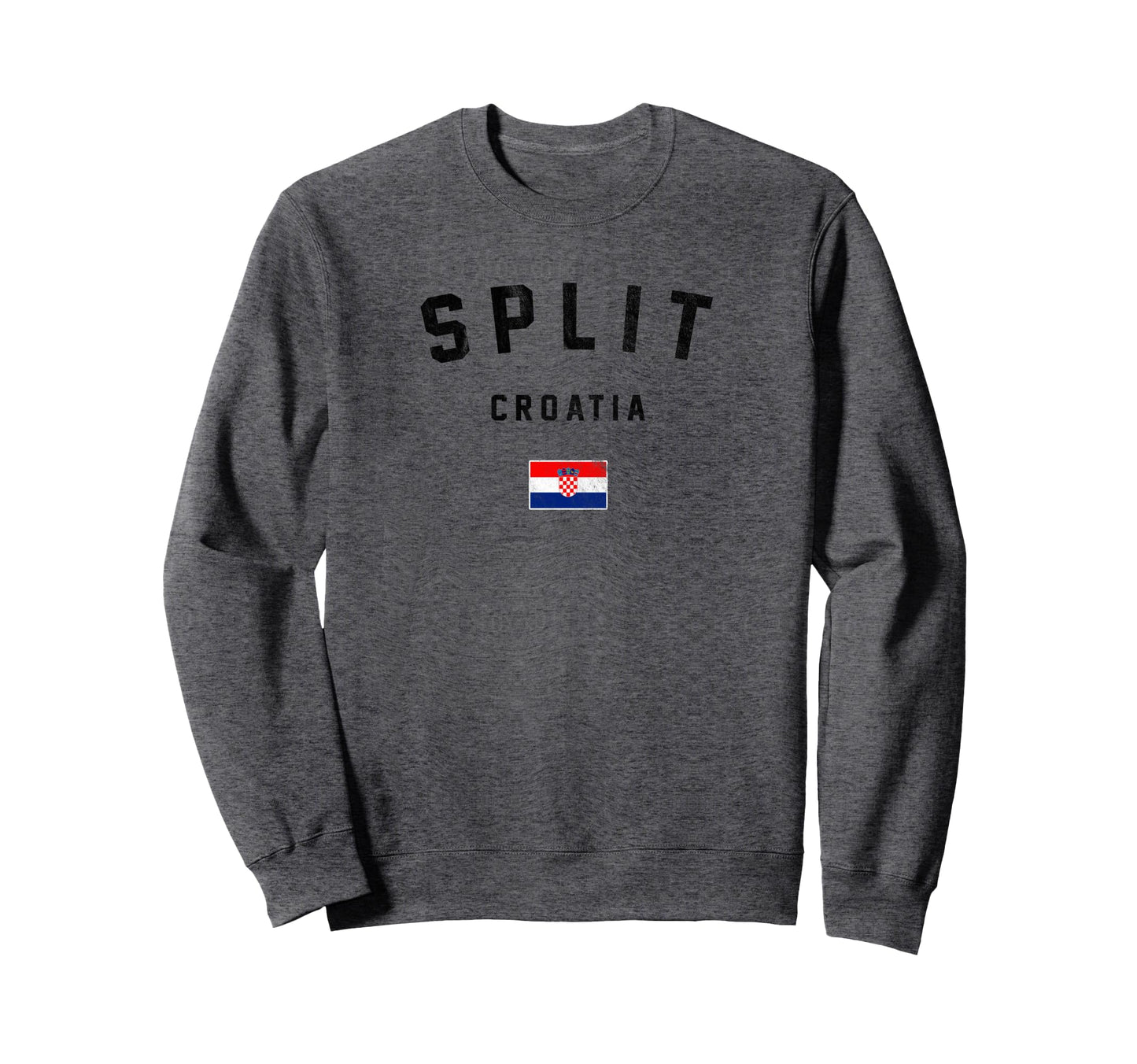 Varsity Split Croatia Sweatshirt - Fun Novelty Design Unisex - T-Shirt, Sweatshirt, Hoodie