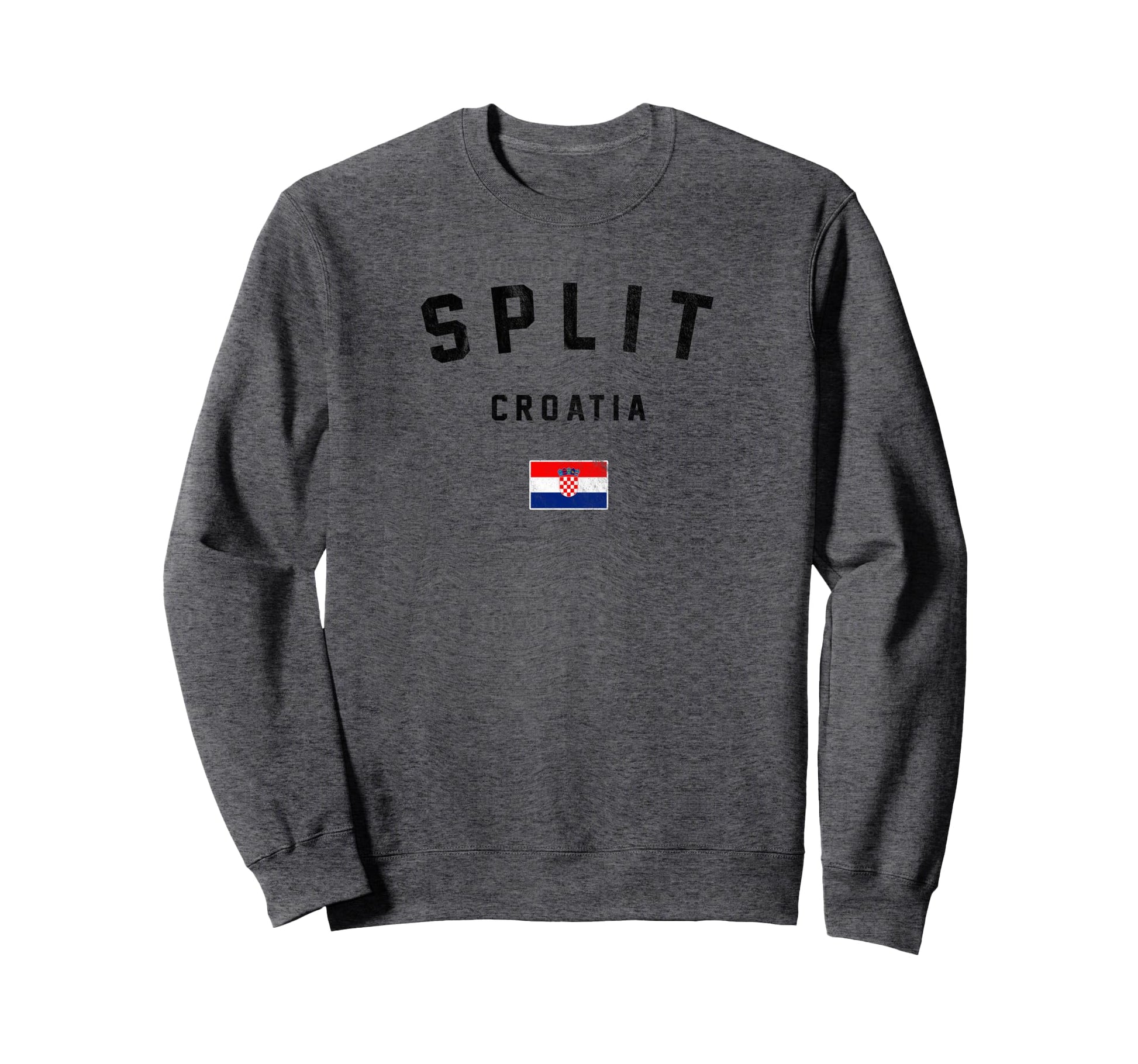 Varsity Split Croatia Sweatshirt - Fun Novelty Design Unisex - T-Shirt, Sweatshirt, Hoodie