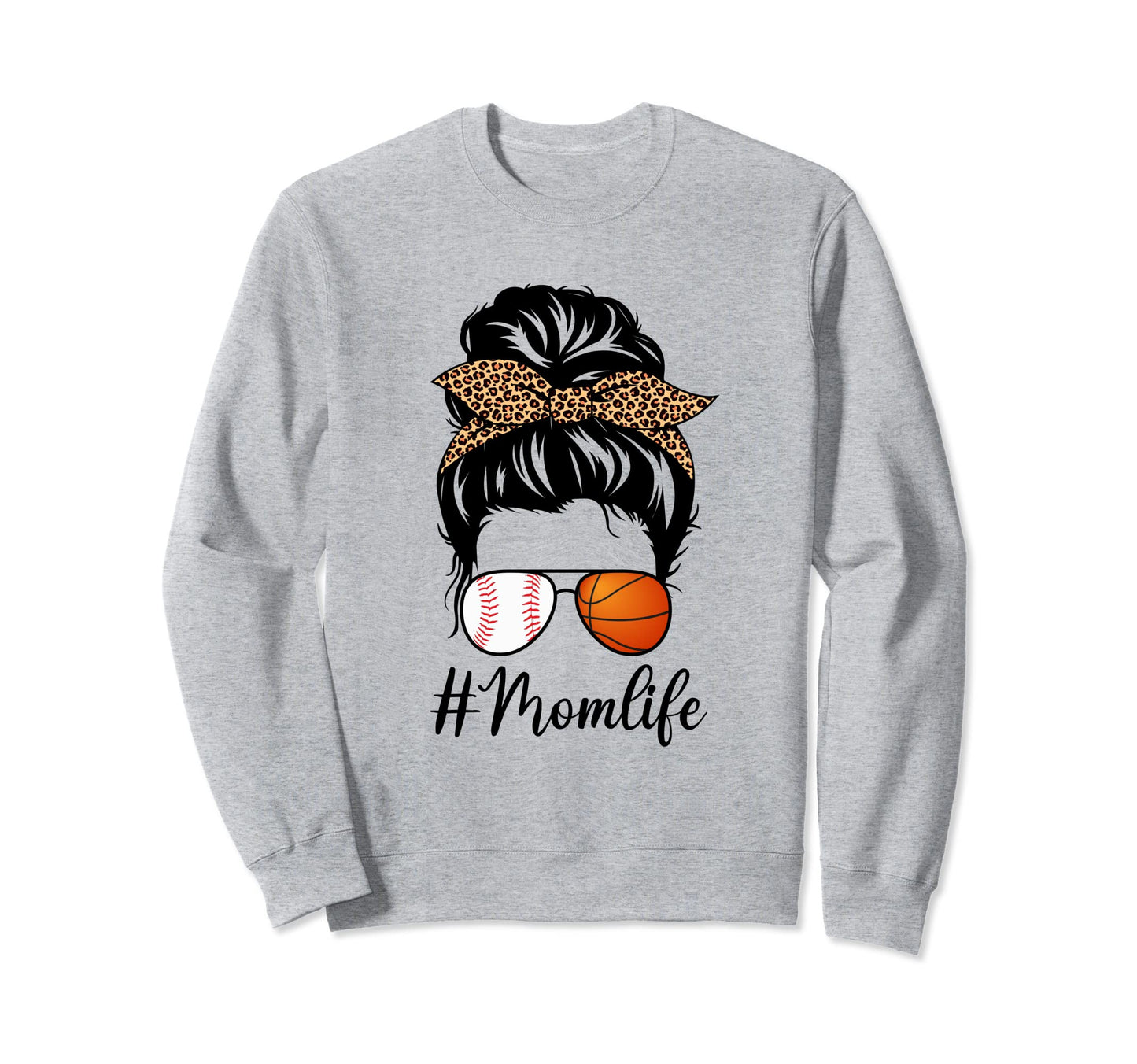 Basketball And Baseball Mom Messy Sweatshirt - Minimalist Print for Adults - T-Shirt, Sweatshirt, Hoodie