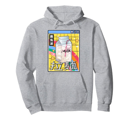 Milk Carton Rainbow 80S Japan Otaku Hoodie - Custom Art Print Men Women - T-Shirt, Sweatshirt, Hoodie