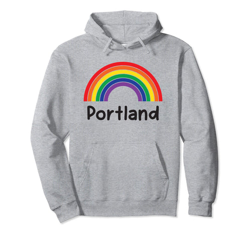 Portland Pride Lgbt Rainbow Portland Rainbow Hoodie - Trendy Graphic Unisex - T-Shirt, Sweatshirt, Hoodie