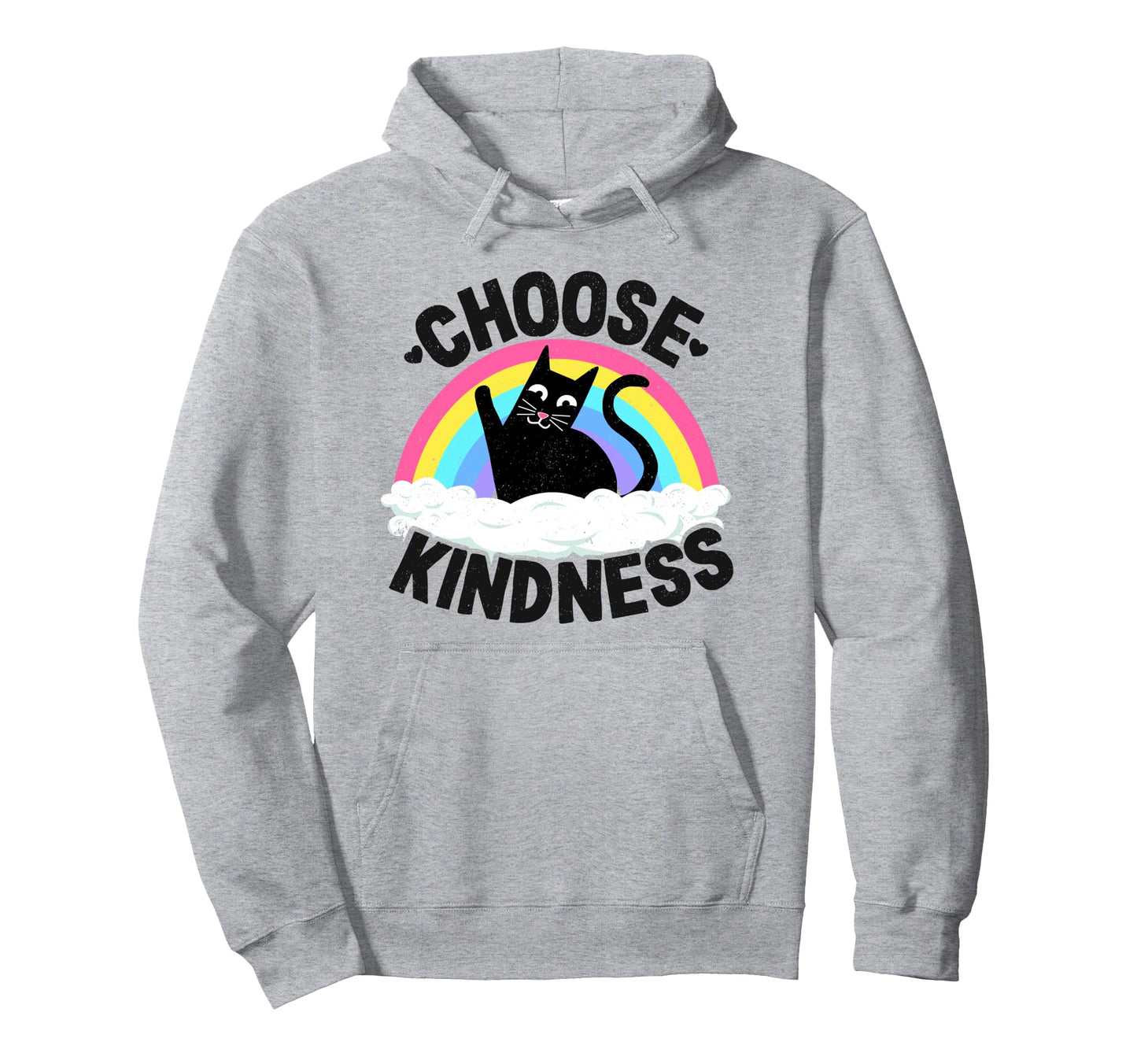 Anti Bullying Rainbow Peace Kind Hippie Hoodie - Fun Novelty Design Unisex - T-Shirt, Sweatshirt, Hoodie