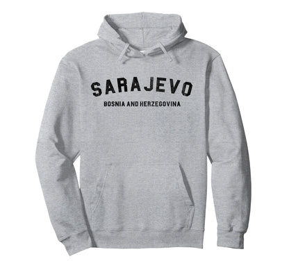 Varsity Sarajevo Bosnia And Herzegovina Hoodie - Graphic Print for Adults - T-Shirt, Sweatshirt, Hoodie