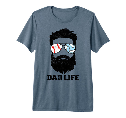 Mens Baseball Volleyball Dad Messy T-Shirt - Minimalist Print Men Women - T-Shirt, Sweatshirt, Hoodie