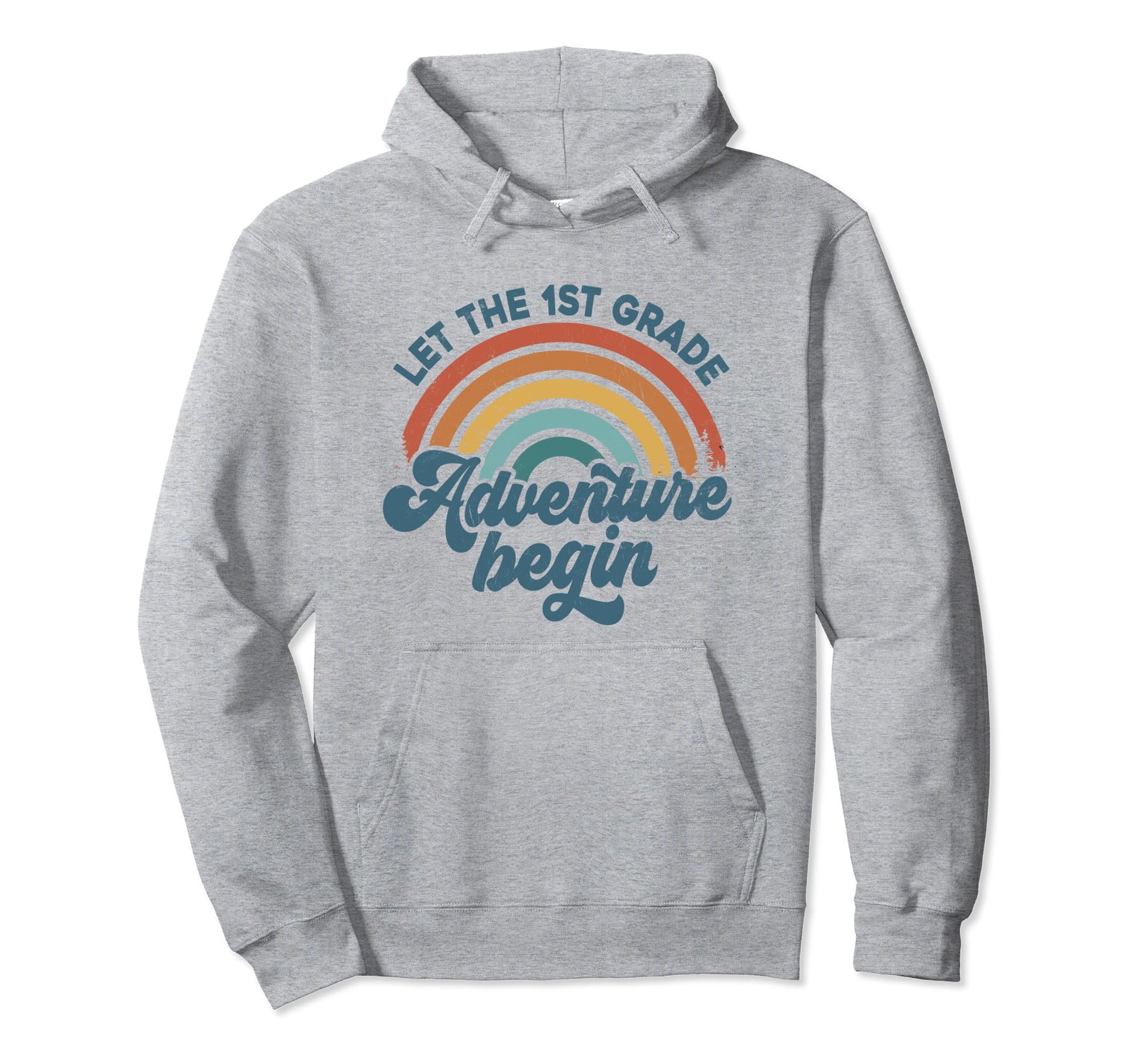 Let 1St Grade Adventure Begin Groovy Hoodie - Fun Novelty Design Men Women - T-Shirt, Sweatshirt, Hoodie