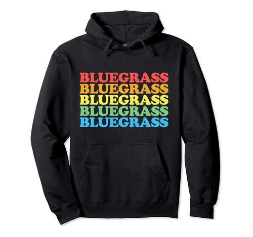 Distressed Bluegrass Rainbow Music Hoodie - Streetwear Style for Adults - T-Shirt, Sweatshirt, Hoodie