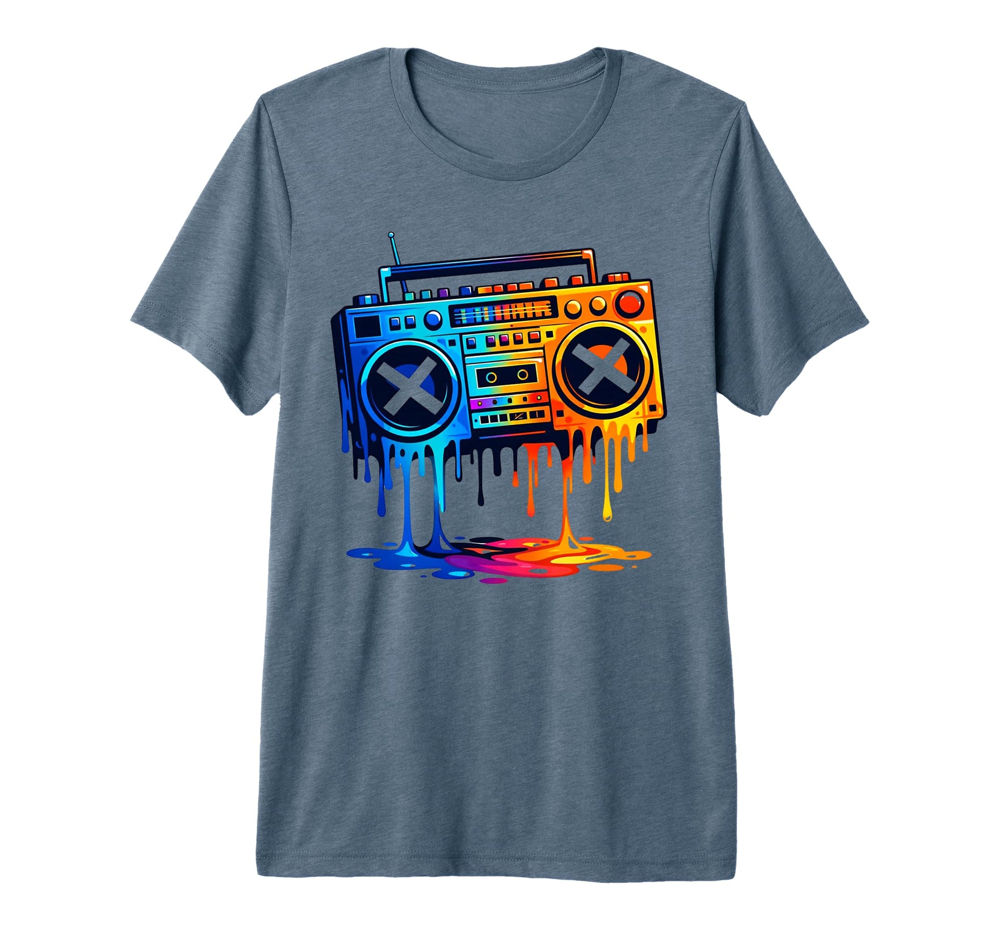 Dripping Paint Boombox 80S 90S Old T-Shirt - Minimalist Print Unisex - T-Shirt, Sweatshirt, Hoodie