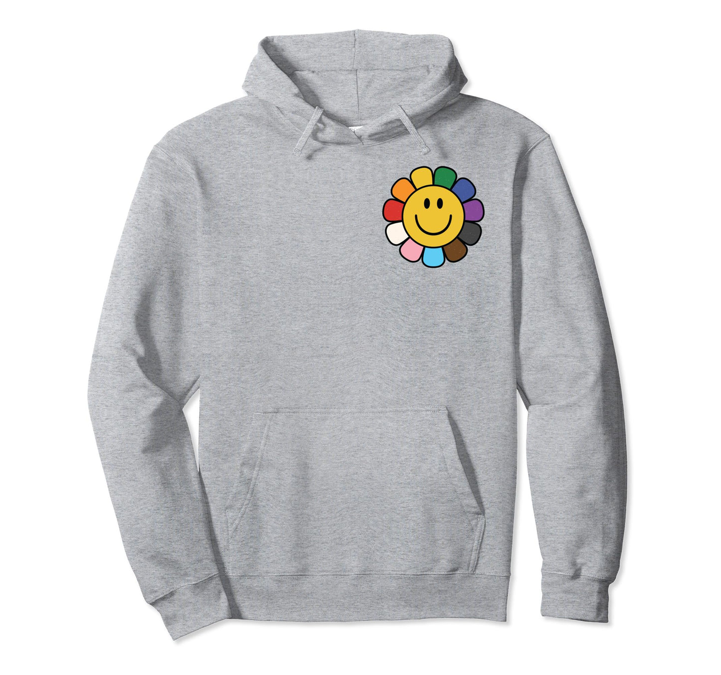 Trans Lgbtq Subtle Pride Ally Smile Face Hoodie - Trendy Graphic Men Women - T-Shirt, Sweatshirt, Hoodie