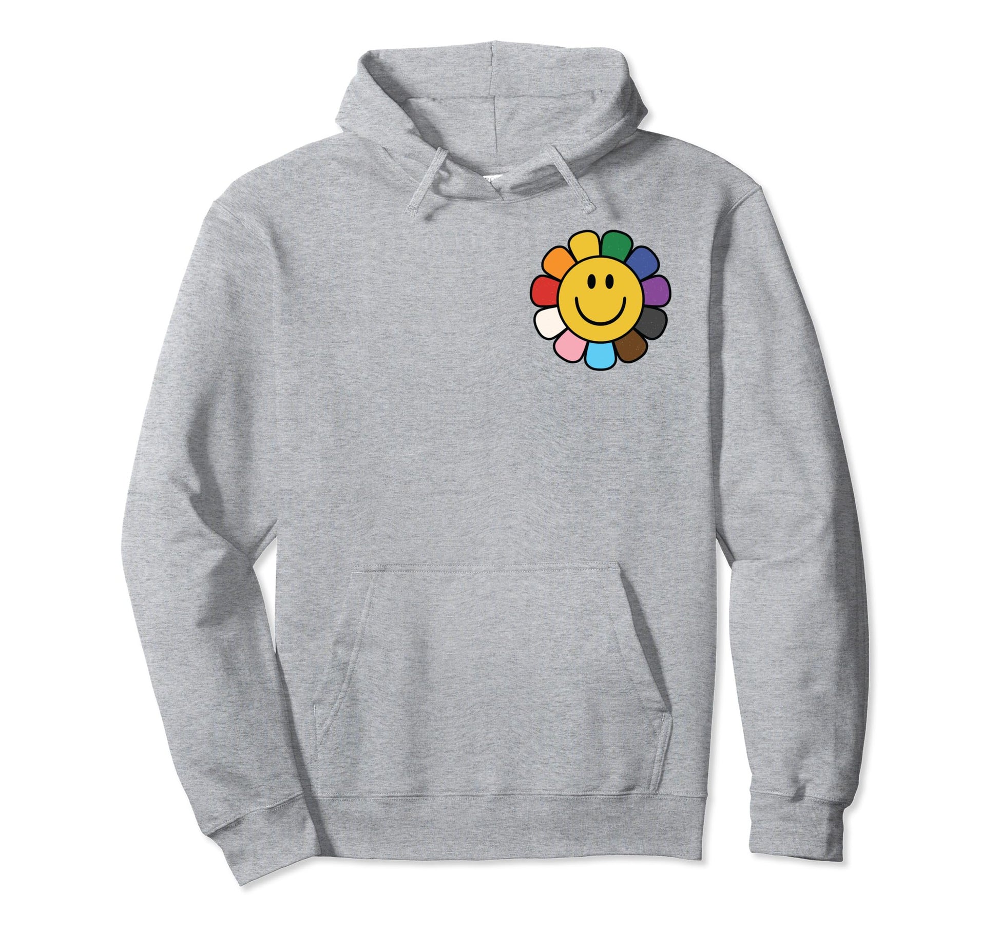 Trans Lgbtq Subtle Pride Ally Smile Face Hoodie - Trendy Graphic Men Women - T-Shirt, Sweatshirt, Hoodie