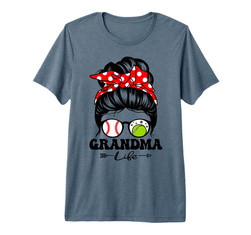 Grandma Life Messy Bun Hair Funny T-Shirt - Custom Art Print Men Women - T-Shirt, Sweatshirt, Hoodie