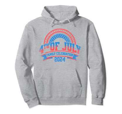 Patriotic Rainbow 4Th July Family Hoodie - Casual Everyday Wear Unisex - T-Shirt, Sweatshirt, Hoodie