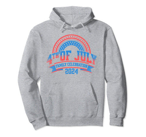 Patriotic Rainbow 4Th July Family Hoodie - Casual Everyday Wear Unisex - T-Shirt, Sweatshirt, Hoodie