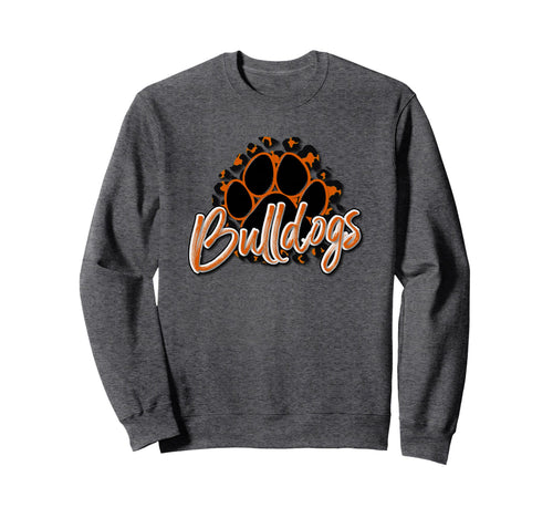 Bulldogs Orange Black Cheetah Sweatshirt - Fun Novelty Design Men Women - T-Shirt, Sweatshirt, Hoodie