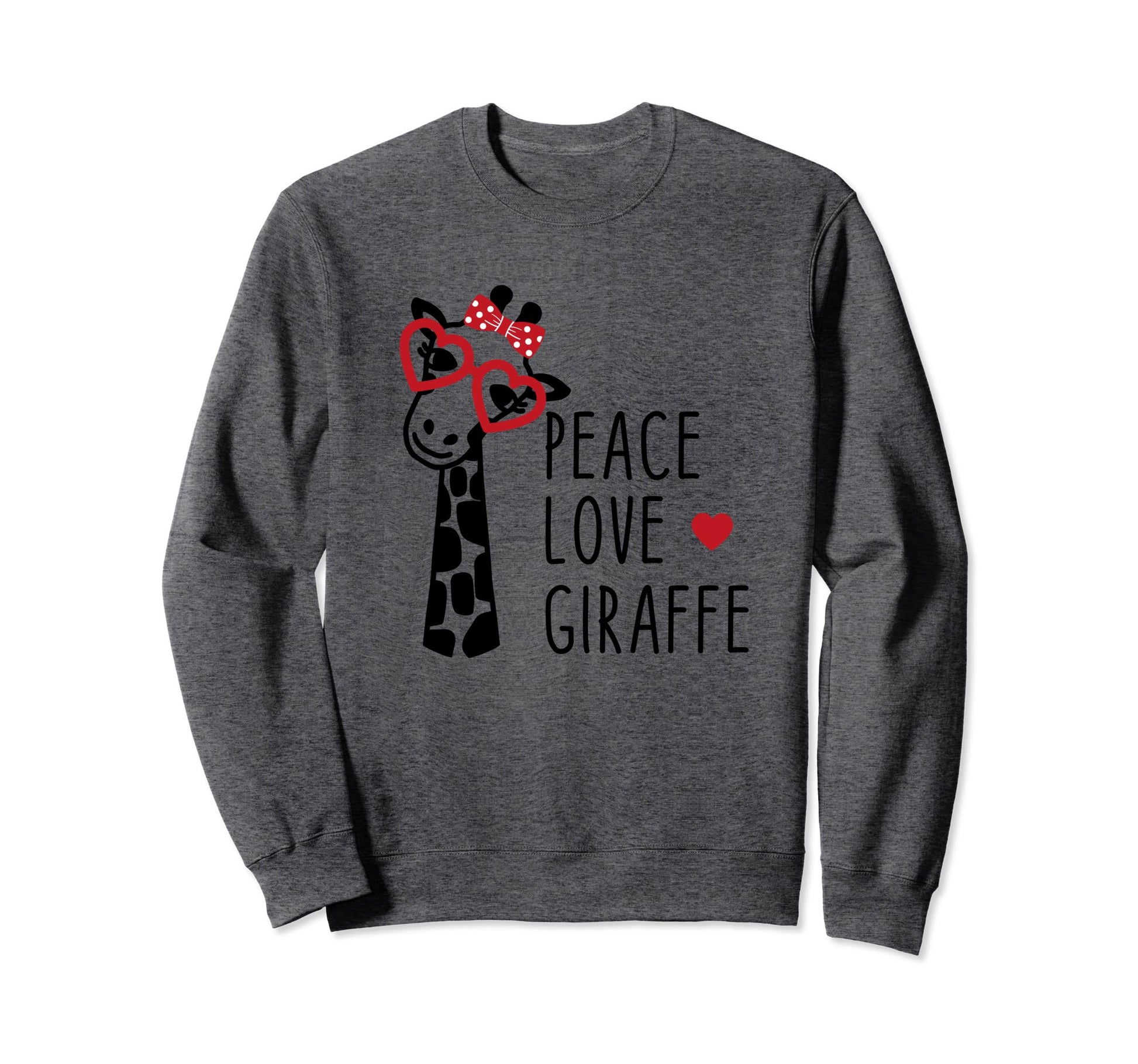 Peace Love Giraffe Sweatshirt - Graphic Print Unisex - T-Shirt, Sweatshirt, Hoodie