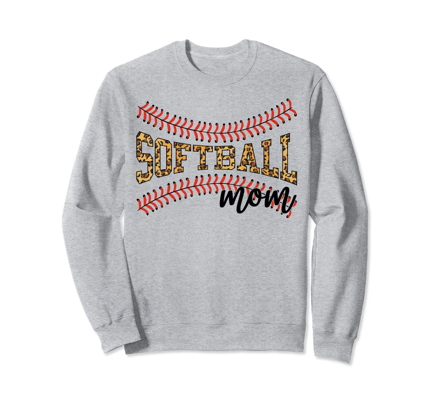 Softball Mom Leopard Game Softball Sweatshirt - Novelty Apparel for Adults - T-Shirt, Sweatshirt, Hoodie
