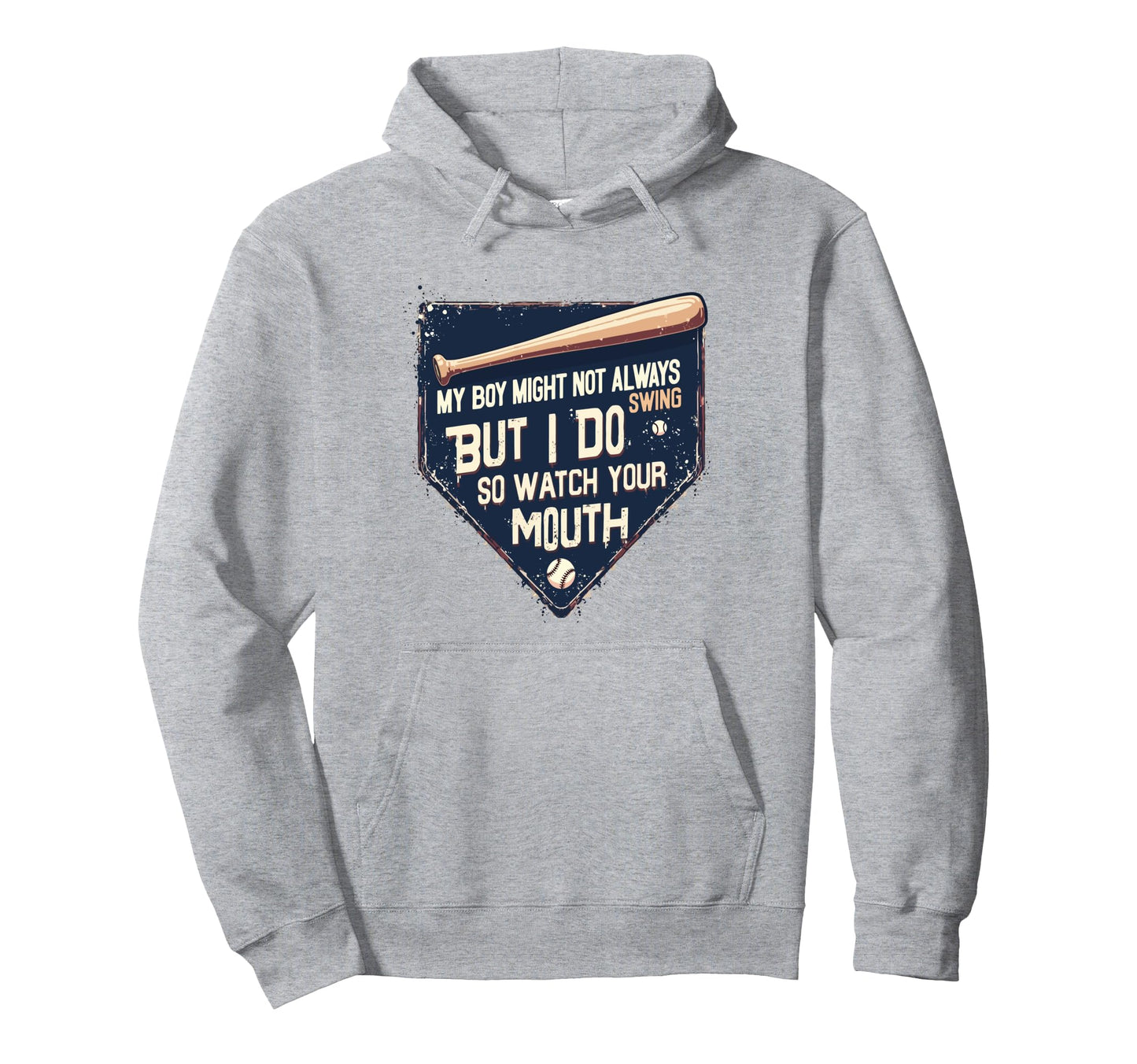 Funny Baseball Parent Swing Joke Hoodie - Custom Art Print Men Women - T-Shirt, Sweatshirt, Hoodie