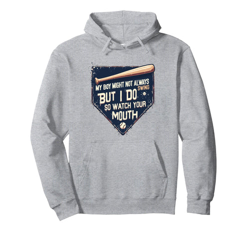 Funny Baseball Parent Swing Joke Hoodie - Custom Art Print Men Women - T-Shirt, Sweatshirt, Hoodie