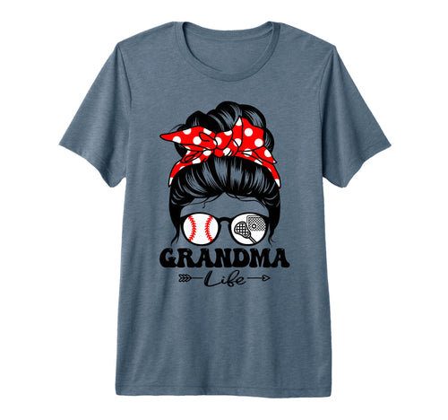 Grandma Life Messy Bun Hair Funny Baseball T-Shirt - Unique Graphic Unisex - T-Shirt, Sweatshirt, Hoodie