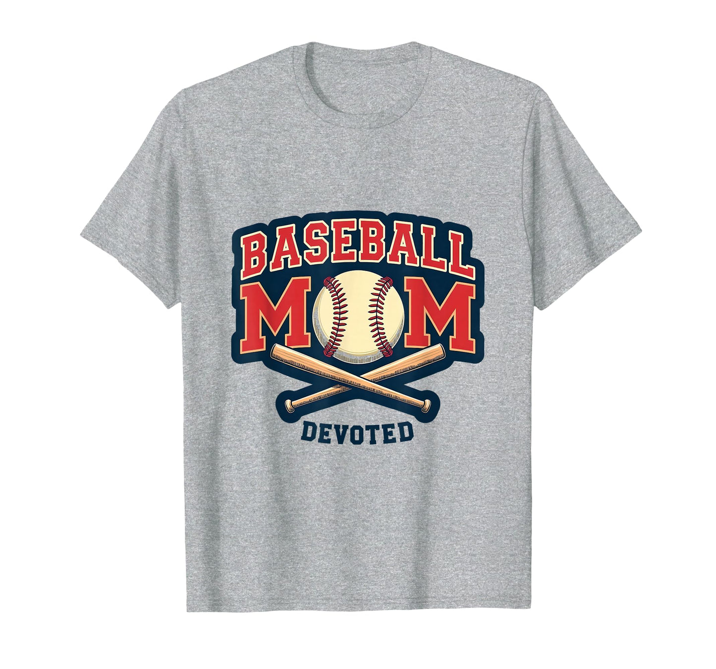 Baseball Mom Devoted T-Shirt - Trendy Graphic for Adults - T-Shirt, Sweatshirt, Hoodie