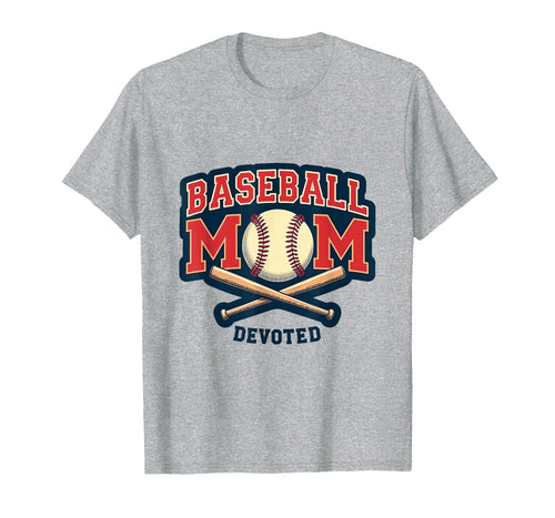 Baseball Mom Devoted T-Shirt - Trendy Graphic for Adults - T-Shirt, Sweatshirt, Hoodie