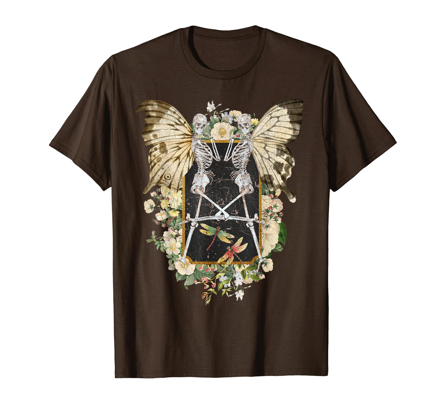Fairy Grunge Butterfly Wing Skeleton T-Shirt - Aesthetic Graphic Men Women - T-Shirt, Sweatshirt, Hoodie