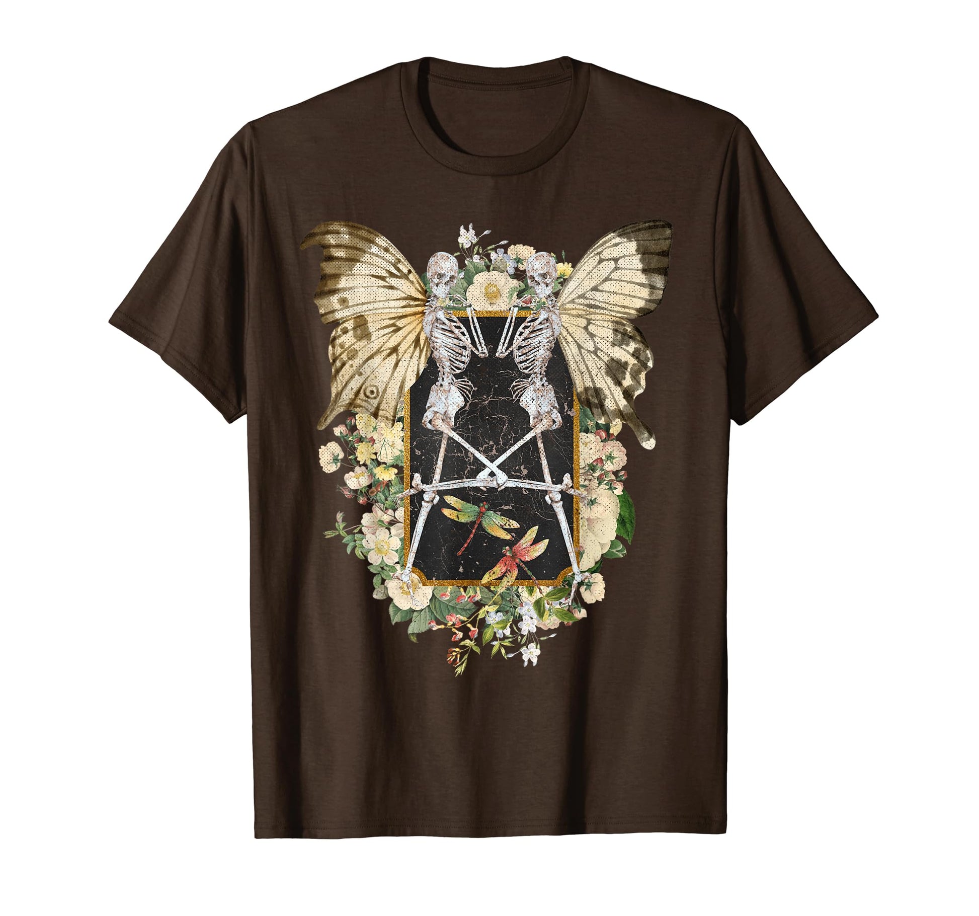 Fairy Grunge Butterfly Wing Skeleton T-Shirt - Aesthetic Graphic Men Women - T-Shirt, Sweatshirt, Hoodie